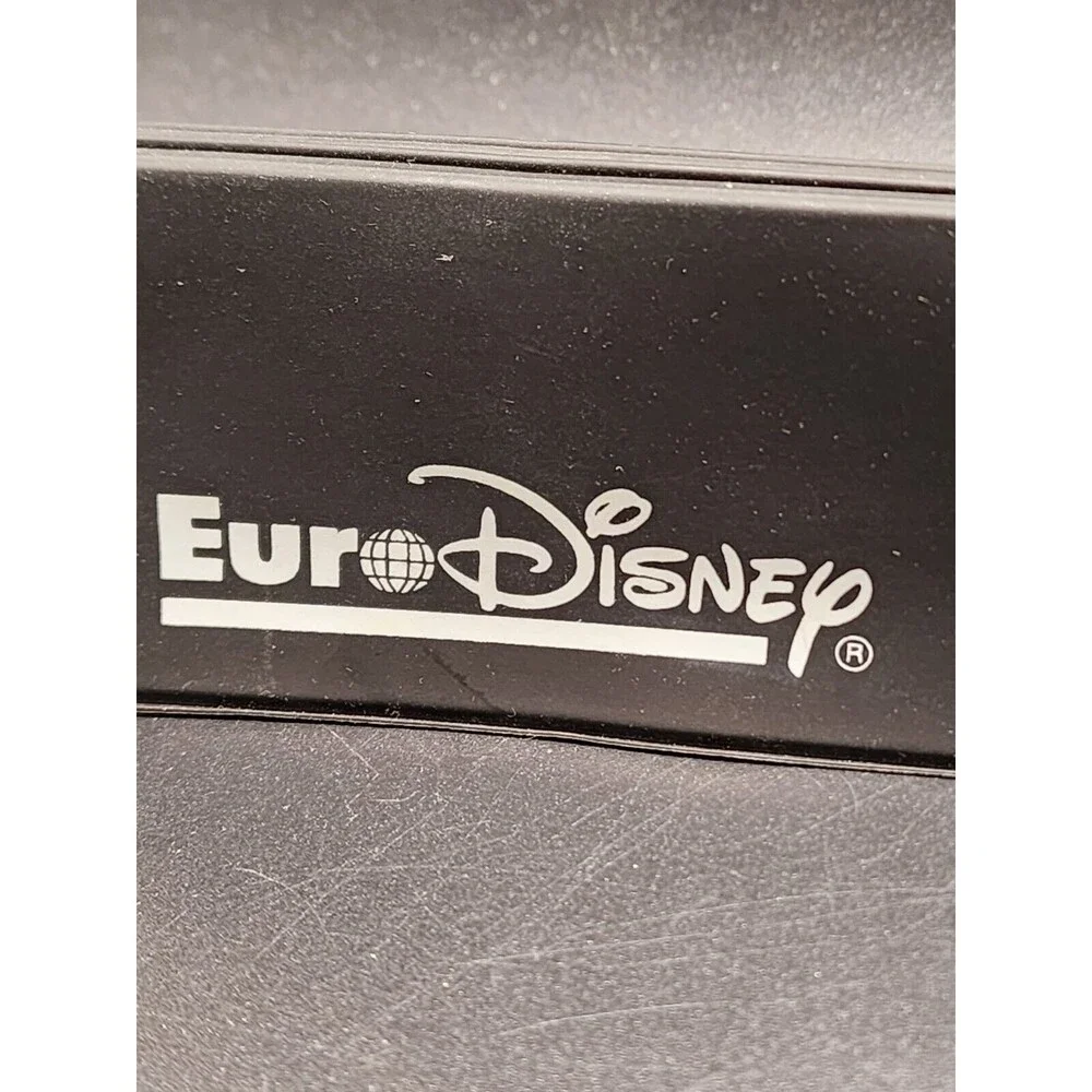 Vintage Euro Disney Watch 1992 With Case Super Rare Black Silver Not Working